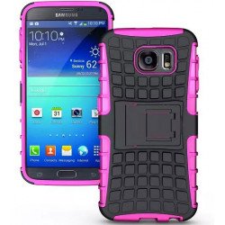 Samsung Galaxy S6 Rugged Hybrid with Kickstand (Hot Pink)